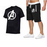 2019 Summer Hot Sale Men's Sets T Shirts+shorts Two Pieces Sets Casual Tracksuit new Male Casual Tshirt Fitness trousers men Set