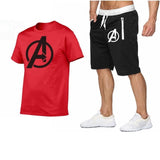 2019 Summer Hot Sale Men's Sets T Shirts+shorts Two Pieces Sets Casual Tracksuit new Male Casual Tshirt Fitness trousers men Set