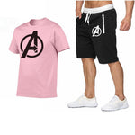 2019 Summer Hot Sale Men's Sets T Shirts+shorts Two Pieces Sets Casual Tracksuit new Male Casual Tshirt Fitness trousers men Set