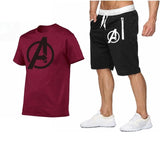 2019 Summer Hot Sale Men's Sets T Shirts+shorts Two Pieces Sets Casual Tracksuit new Male Casual Tshirt Fitness trousers men Set