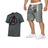 2019 Summer Hot Sale Men's Sets T Shirts+shorts Two Pieces Sets Casual Tracksuit new Male Casual Tshirt Fitness trousers men Set