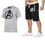 2019 Summer Hot Sale Men's Sets T Shirts+shorts Two Pieces Sets Casual Tracksuit new Male Casual Tshirt Fitness trousers men Set