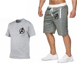 2019 Summer Hot Sale Men's Sets T Shirts+shorts Two Pieces Sets Casual Tracksuit new Male Casual Tshirt Fitness trousers men Set