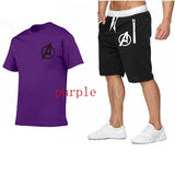 2019 Summer Hot Sale Men's Sets T Shirts+shorts Two Pieces Sets Casual Tracksuit new Male Casual Tshirt Fitness trousers men Set