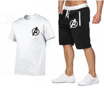 2019 Summer Hot Sale Men's Sets T Shirts+shorts Two Pieces Sets Casual Tracksuit new Male Casual Tshirt Fitness trousers men Set