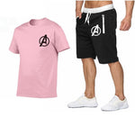 2019 Summer Hot Sale Men's Sets T Shirts+shorts Two Pieces Sets Casual Tracksuit new Male Casual Tshirt Fitness trousers men Set