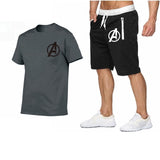 2019 Summer Hot Sale Men's Sets T Shirts+shorts Two Pieces Sets Casual Tracksuit new Male Casual Tshirt Fitness trousers men Set