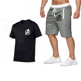 2019 Summer Hot Sale Men's Sets T Shirts+shorts Two Pieces Sets Casual Tracksuit new Male Casual Tshirt Fitness trousers men Set