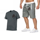 2019 Summer Hot Sale Men's Sets T Shirts+shorts Two Pieces Sets Casual Tracksuit new Male Casual Tshirt Fitness trousers men Set