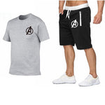 2019 Summer Hot Sale Men's Sets T Shirts+shorts Two Pieces Sets Casual Tracksuit new Male Casual Tshirt Fitness trousers men Set