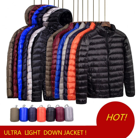 Men Down Jacket Autumn Boys Down Coat Light Down Jackets Men Warm Outerwear S M L XL XXL 3XL 4XL 5XL 6XL 7XL