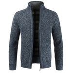 2019 Mens Cardigan Sweater Autumn Stand Collar Zipper Knitted Casual Sweatercoat Coats Men Warm Clothes Fleece Knit OutwearNew