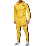 New 2019 running suit men's hoodies casual brand sportswear suit fitness workout hooded jacket + track pants