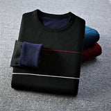 2020 winter spring Casual Men's Sweater O-Neck Striped Slim Fit Knittwear Mens Sweaters Pullovers M-3XL