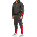 New 2019 running suit men's hoodies casual brand sportswear suit fitness workout hooded jacket + track pants