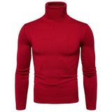FAVOCENT Winter Warm Turtleneck Sweater Men Fashion Solid Knitted Mens Sweaters 2018 Casual Male Double Collar Slim Fit Pullover