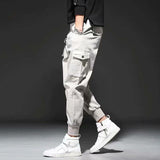 Men's Side Pockets Harem Pants 2020 Autumn Hip Hop Casual Ribbons Design Male Joggers Trousers Fashion Streetwear Pant Black