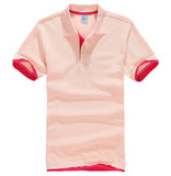 PDTXCLS Mens Polo Shirts Men Desiger Polos Men Cotton Short Sleeve shirt Clothes jerseys Golf Tennis Polos Big Size XXL Solid